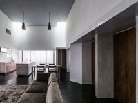 黑白简约现代风格楼中楼室内装修效果-1100-04