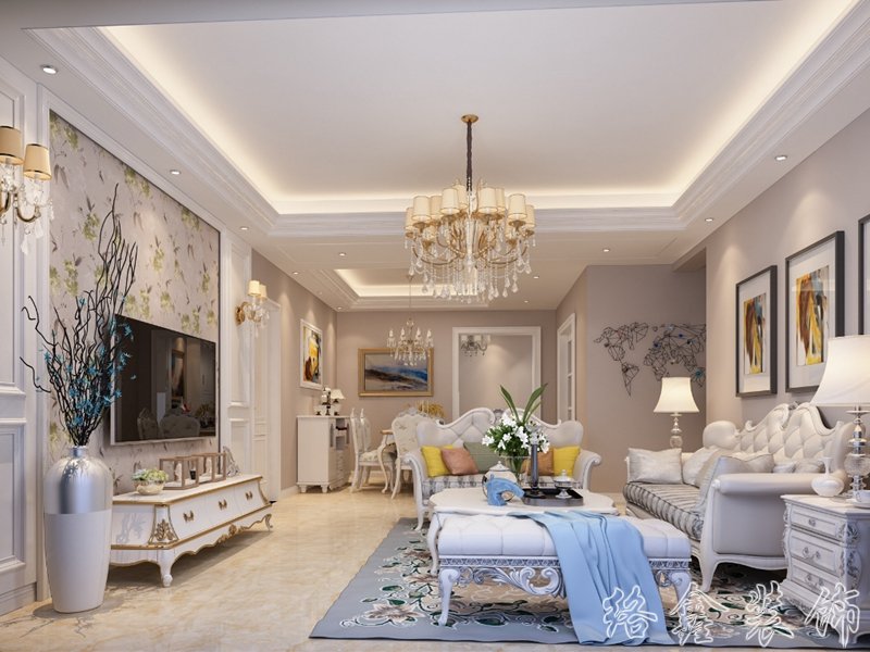 欧式风格家居装修装饰室内设计效果-A705