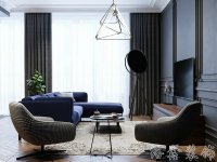 现代风格家居装修装饰室内设计效果-A8042-2