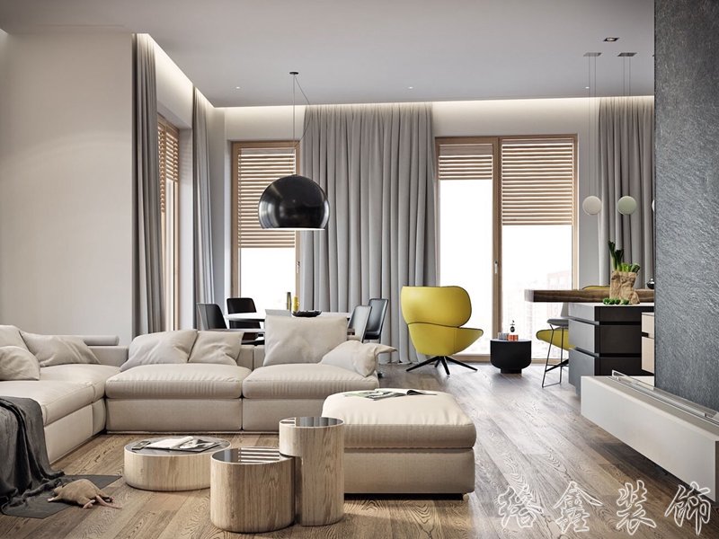现代风格家居装修装饰室内设计效果-A8119