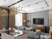 现代美式家居装修装饰室内设计效果-C101