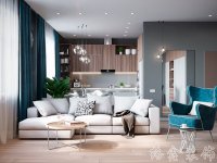 现代清新家居装修装饰室内设计效果-E301-3