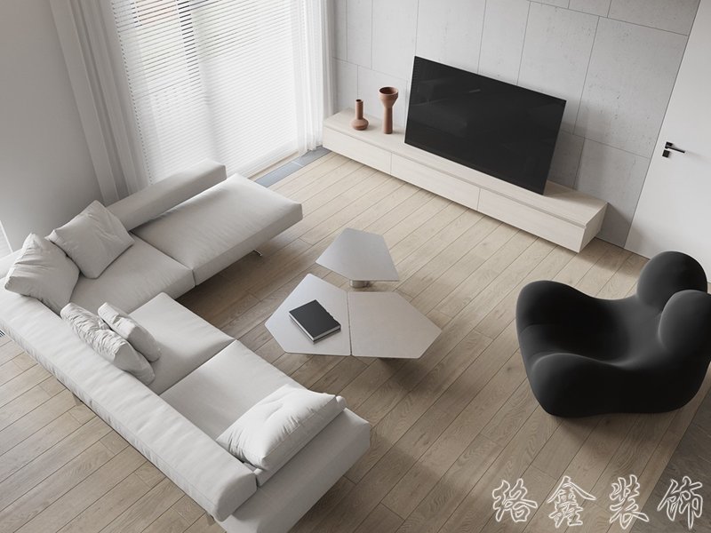 现代清新家居装修装饰室内设计效果-E305