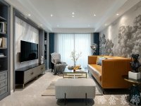 现代清新家居装修装饰室内设计效果-E315-1
