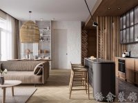 现代清新家居装修装饰室内设计效果-E317-2
