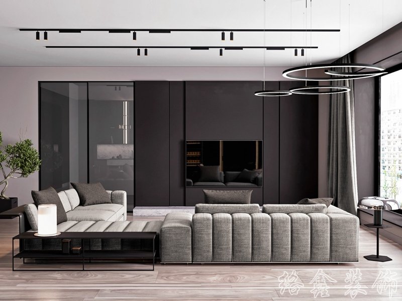现代网红风家居装修装饰室内设计效果-F509