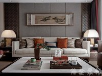 新中式风格家居装修装饰室内设计效果-G611-3