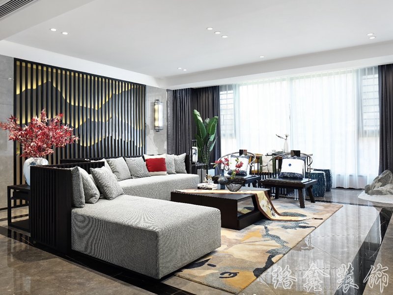 新中式风格家居装修装饰室内设计效果-G614