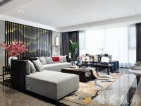 新中式风格家居装修装饰室内设计效果-G614-1