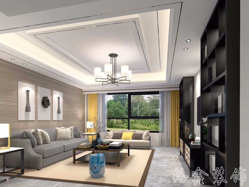 新中式风格家居装修装饰室内设计效果-G616