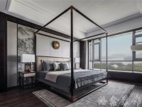 新中式风格家居装修装饰室内设计效果-G618-7