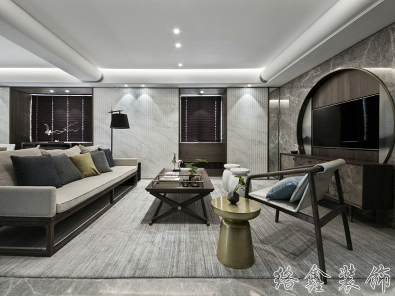 新中式风格家居装修装饰室内设计效果-G619