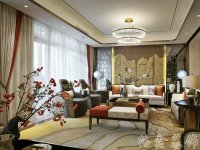 新中式风格家居装修装饰室内设计效果-G625