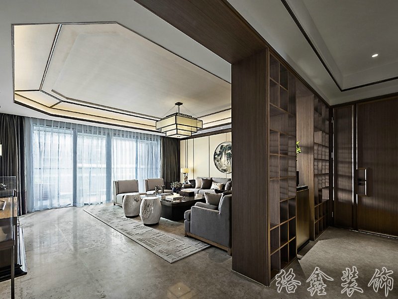 中式风格家居装修装饰室内设计效果-H808